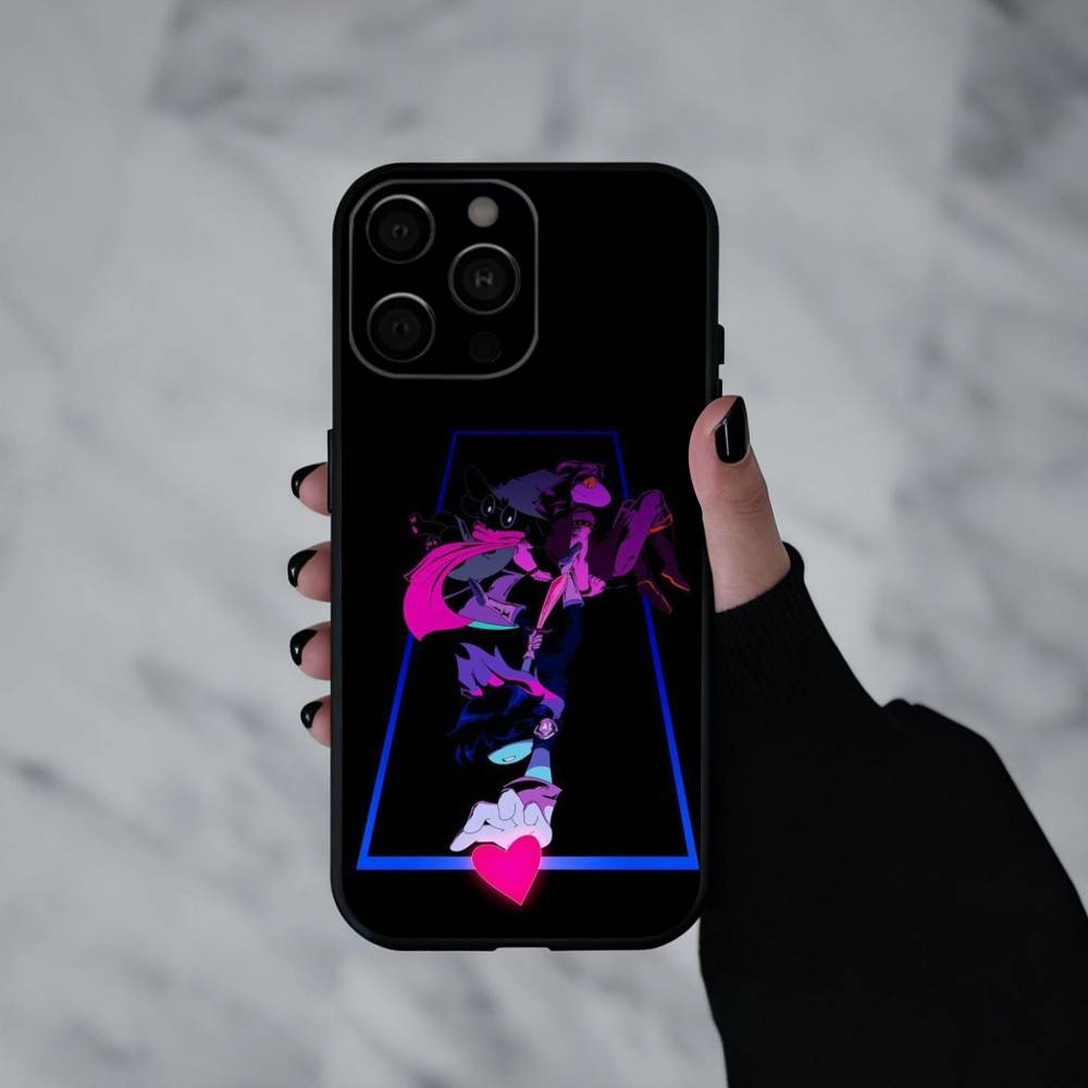 Game D-Deltarune-E  Phone Case For iPhone 17pro,16,15,14,13,12,11 Plus,Pro Max,XS,Soft Silicone Black Cover