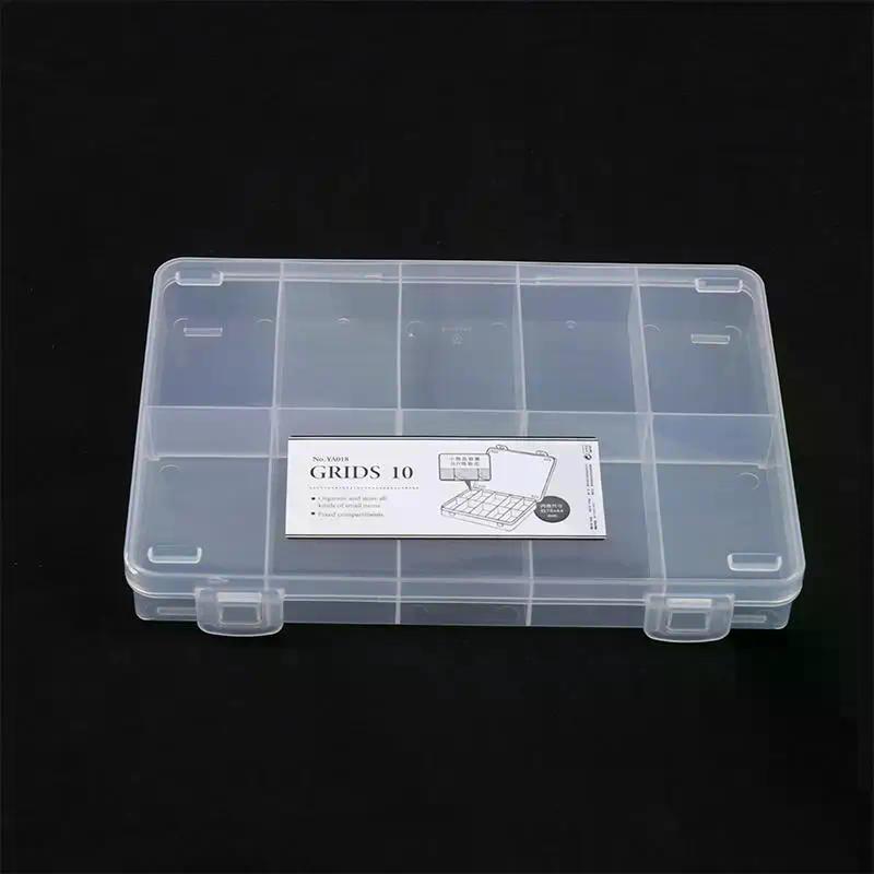 23.5*16.5cm Transparent Car Model Storage Box 10 Grids Toy Dustproof Organizer Case For Diecast Vehicles And Models
