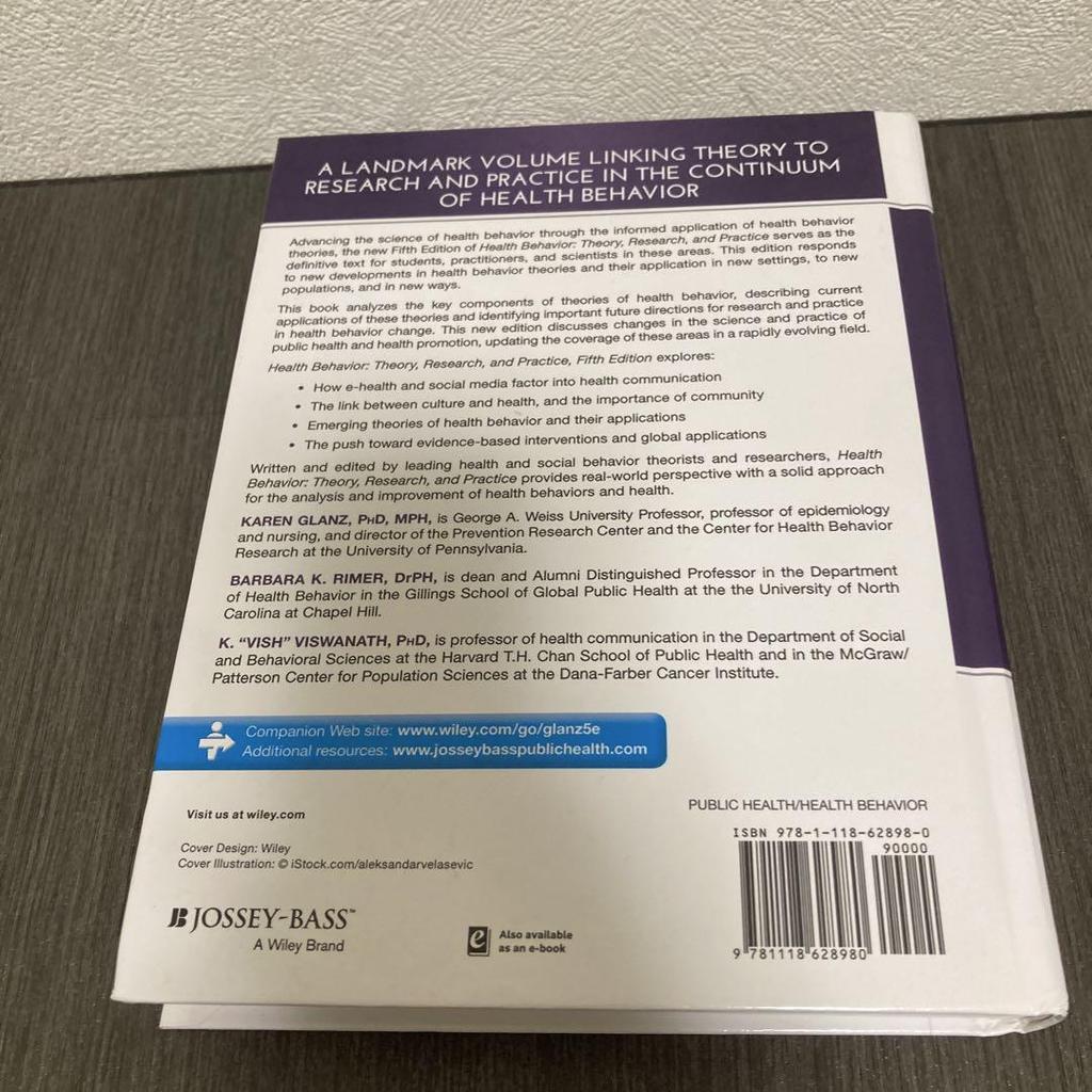 [USED] Health Behavior: Theory, Research, and P