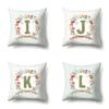 Polyester Pillowcase Car Decoration Home 26 English Letters Plant Wavy Print Pillowcase