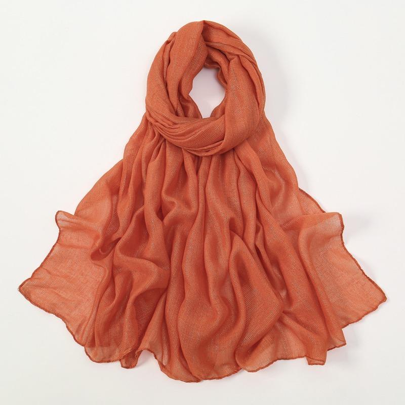 New silver silk breathable sunscreen versatile long scarf women's yarn scarf Middle Eastern women's ethnic headscarf scarf
