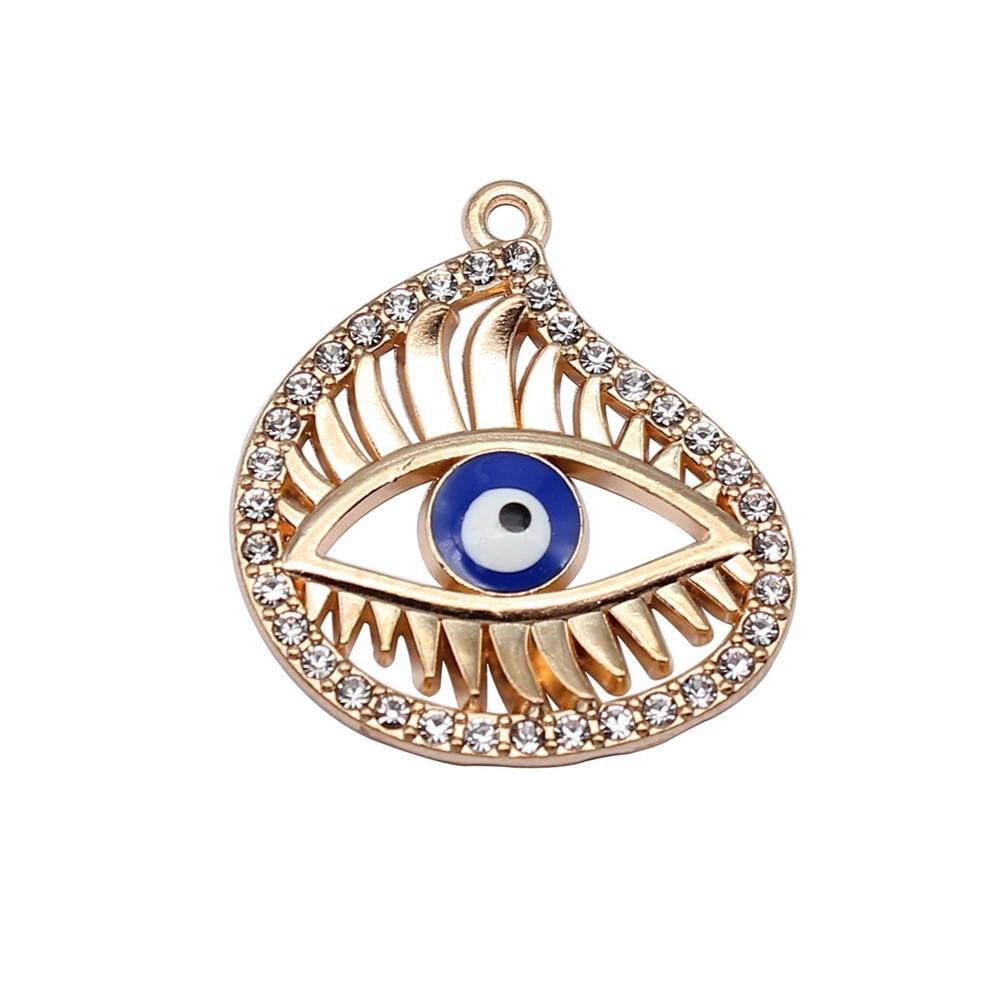 Enamel Charms Multi Color Evil Eye Pendants For Protection Themed Jewelry