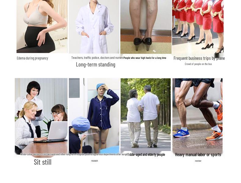 Unisex Skarpety Kompresyjne za Kolano i Rękawy na Łydki do Sportu