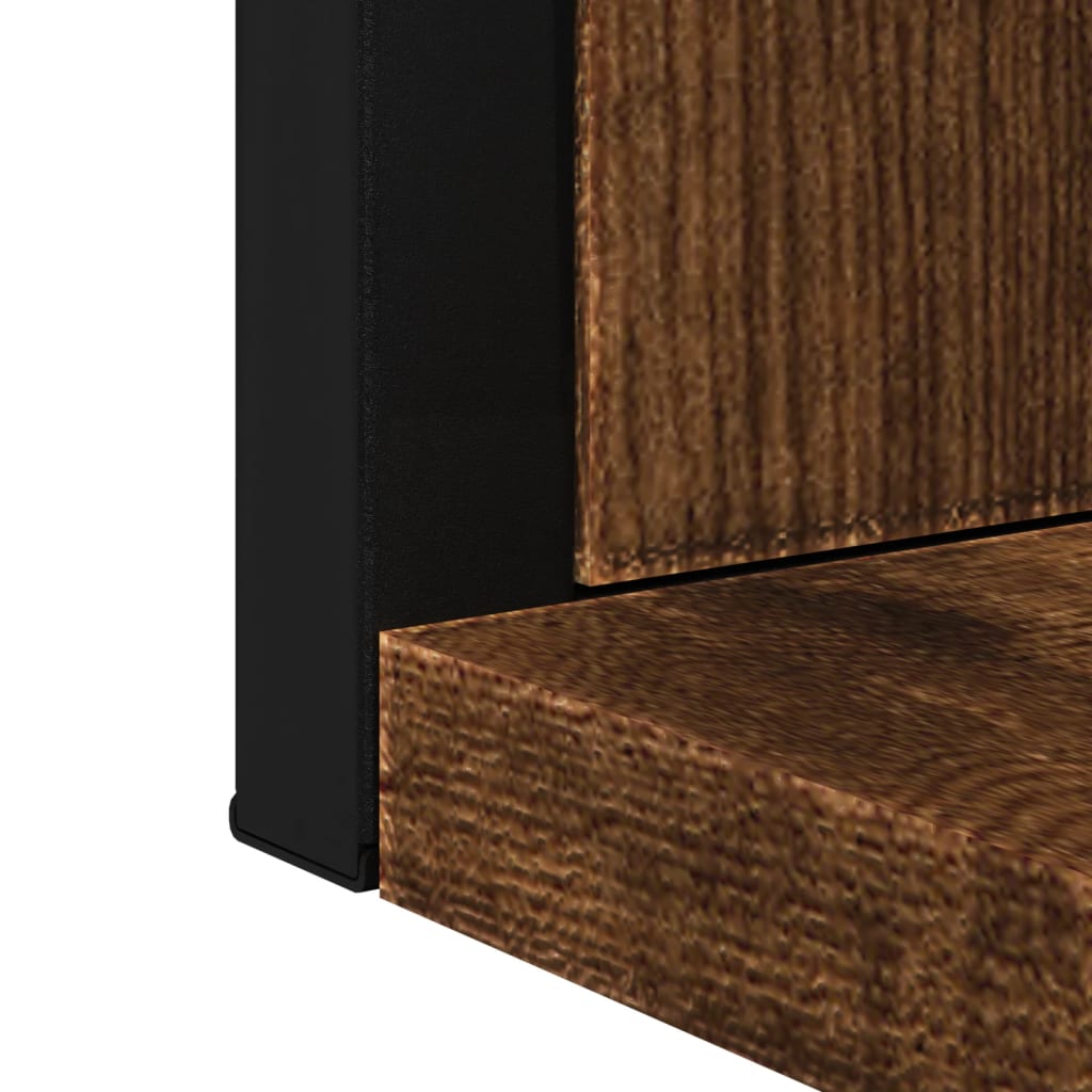 Badezimmerspiegel Mit Regal, Wandspiegel Für Das Badezimmer, Duschspiegel, Rauch-Eiche 50x12x60 Cm Holzwerkstoff