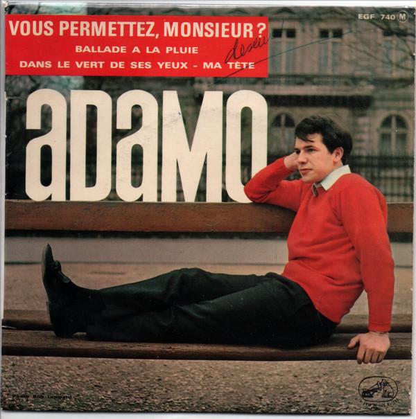 

7inch Record ADAMO Vous Permettez Monsieur EGF740 La Voix De Son 1964 France Pop Used