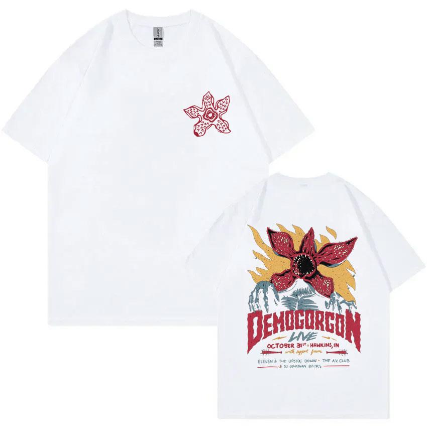 Eddie Munson The Demogorgon T-shirt Cannibal Flower Monster Graphic T-shirts Unisex Women Vintage Oversized T Shirts Short Sleeve