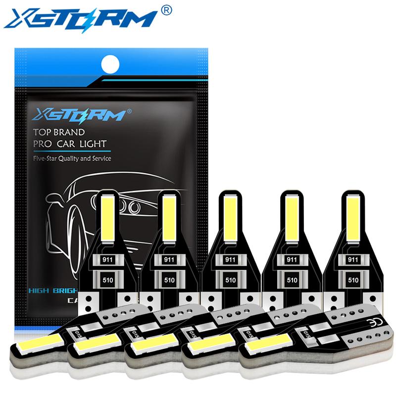 

10Pcs T10 W5W Led Bulb 168 194 LED Auto Lamp for Car Parking Light Clearance Dome Reading Interior Trunk Lamp 12V 6000K White