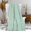 Microfiber Blanket 120x160 Cm COCOONING Water Green, by Soleil d'Ocre