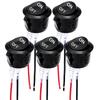 10/1Pcs Round Rocker Switch ON/Off SPST 2Pin Latching Toggle Switch Snap Boat Car Round Switches Pre-Wired 6A/250V 10A/125V