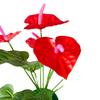 Anthurium Artificial Red Potted Flower For Outdoor Events Decoration Interior
