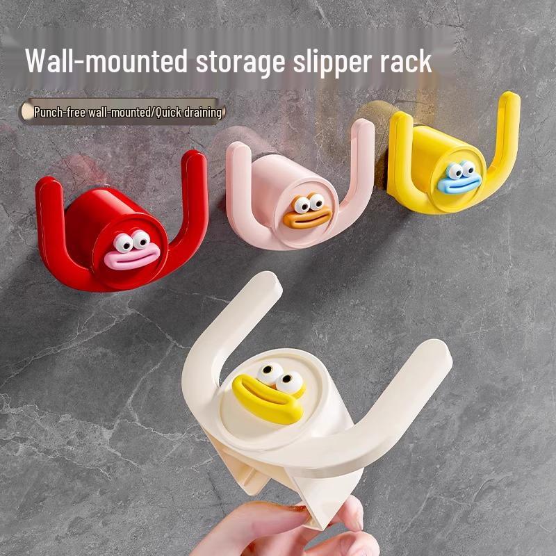 

3-Piece Slipper Storage & Drain Rack Set – No-Punch Hanging Hooks, Free Shipping for Newcomers