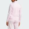 Adidas Logo Zip-Up Jacket Long Sleeve Casual Outerwear Women Pink JD4520