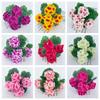 High-Quality Artificial Geranium & Begonia Flowers for Home & Outdoor Decor