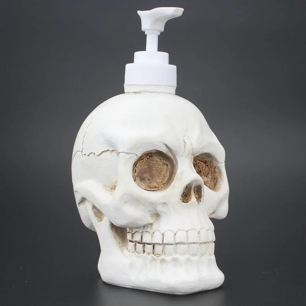 350ML Creative Skull Shower Gel Hand Soap Shampoo Bottle Press Type Bottle Use for Bathroom&Shower Room Kitchen Tool&Home Decor