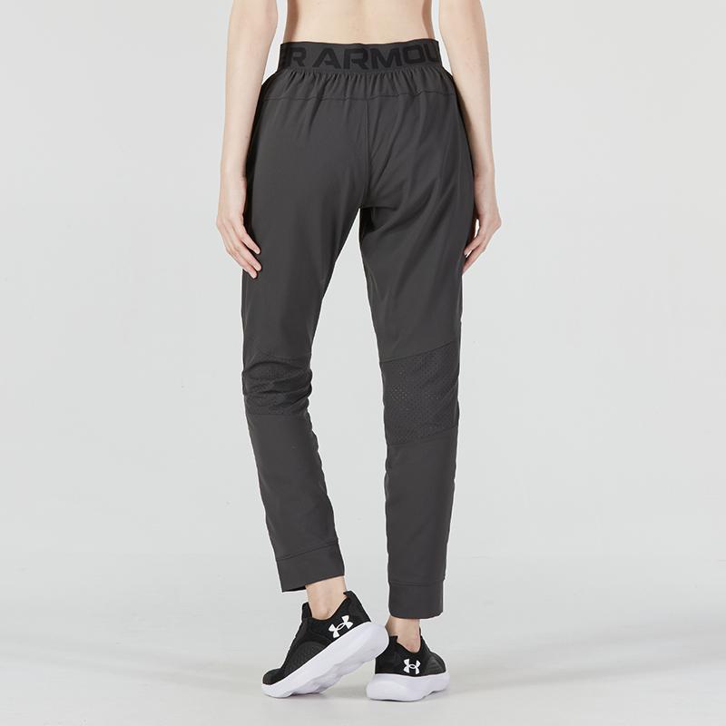 Under Armour Solid Color Training Woven Pants Women bottoms Dark-Gray 1357447-010