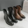 Fashion Stylish Designer Mens Mid-Calf Boots Leisure Cowboy Boots Autumn Winter Ankle Boots Male High Top Shoes Soft Leisure Walk Botas