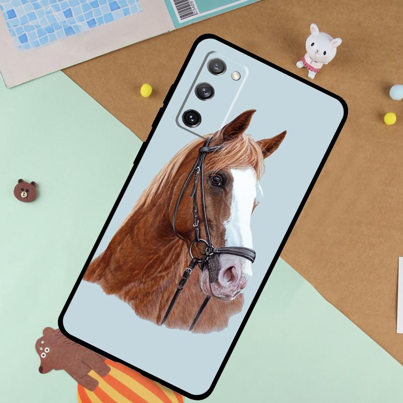 Horse Pony Painted Soft Case For Samsung Galaxy S25 Ultra S9 S10 S20 FE S21 S22 S23 Plus S24 Ultra Funda Cover