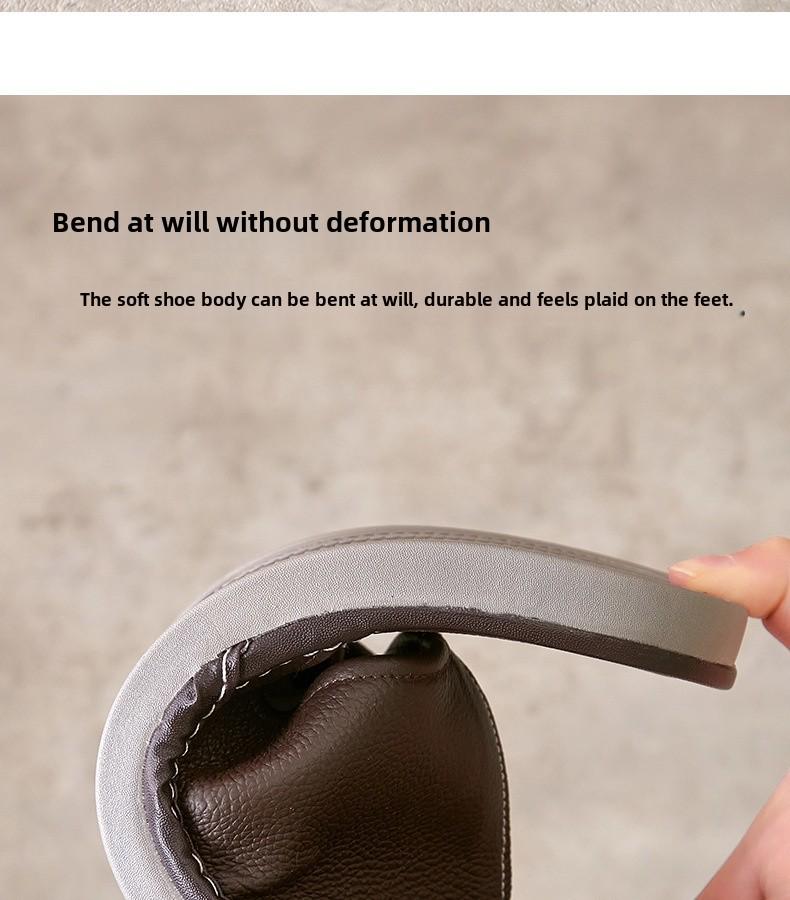 Große Herren-Hausschuhe aus echtem Rindsleder – rutschfest, Sommerkomfort für zu Hause, Übergrößen erhältlich