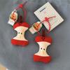 1Pcs Simulation Plush Keychain Apple Pendant Car Backpack Decorations Key Chains Jewelry Accessories Gift