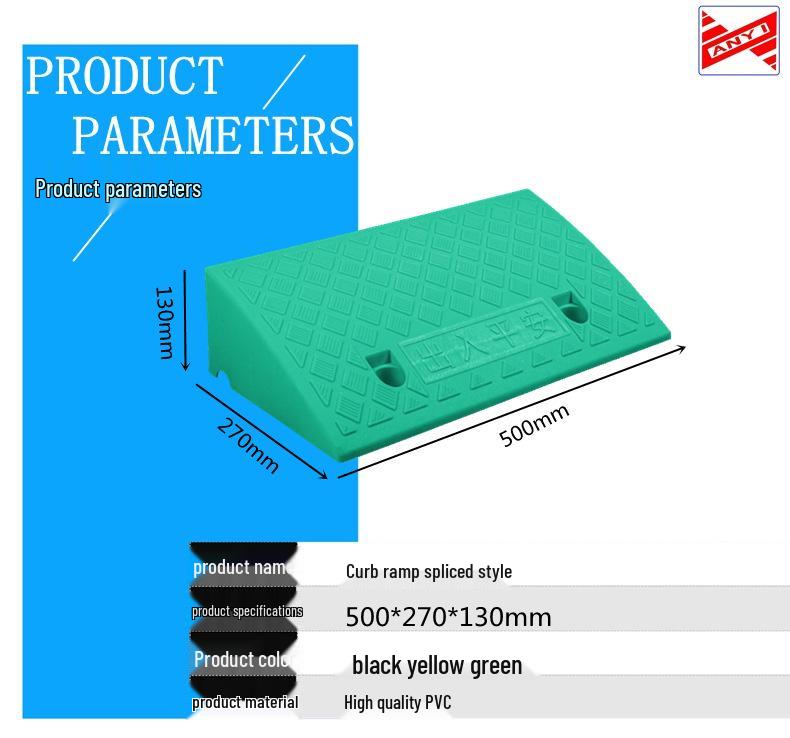 Portable Curb Ramp Triangle Pad for Cars