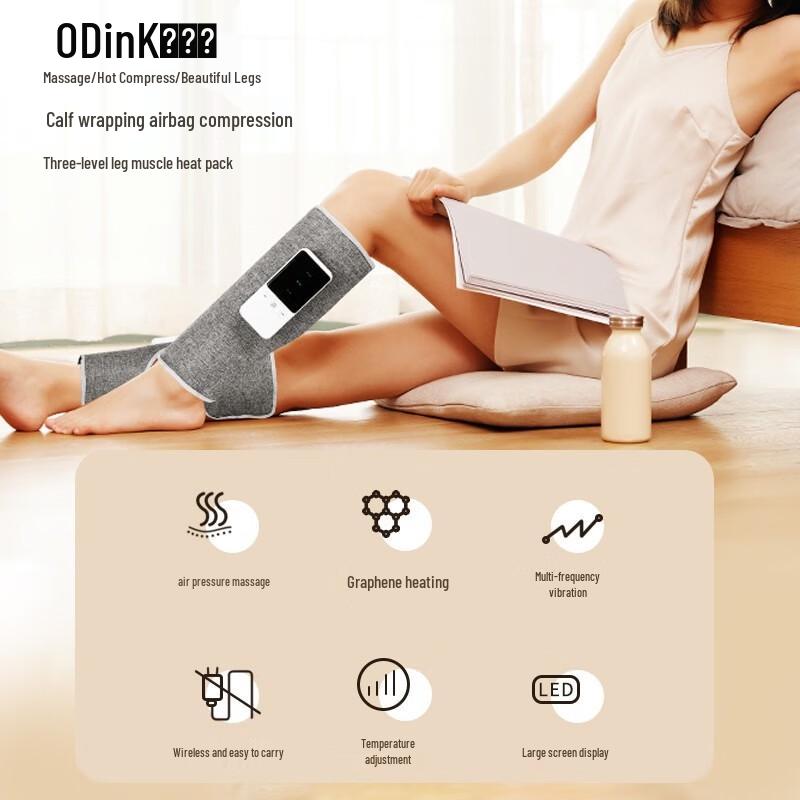 ODINK Smart Rechargeable Leg & Foot Massager with Heat and LED Display