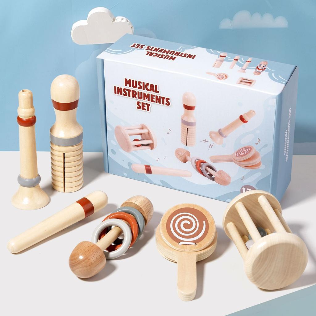 Orff Musical Instrument Set Children's Montgomery Early Education Rattlebourines, Percussion Piano, Sand Hammer Percussion Combination Toy