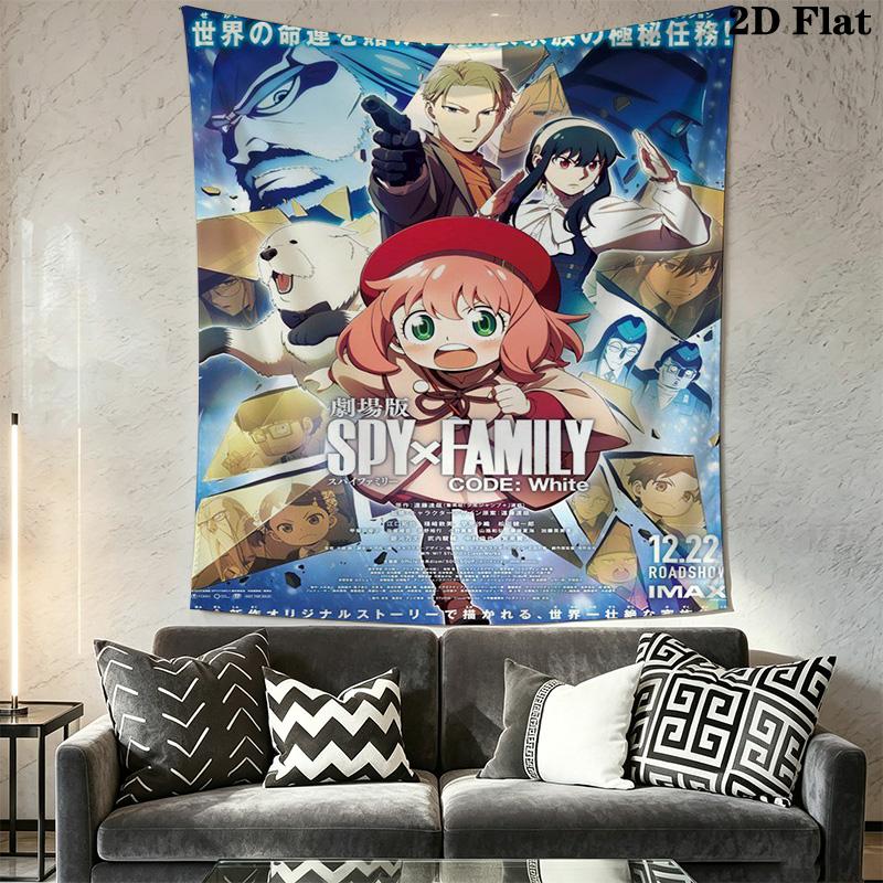 Spy X Family Movie Tapestry Fashion Print Background Cloth Work Of Art Home Decor Christmas Gift