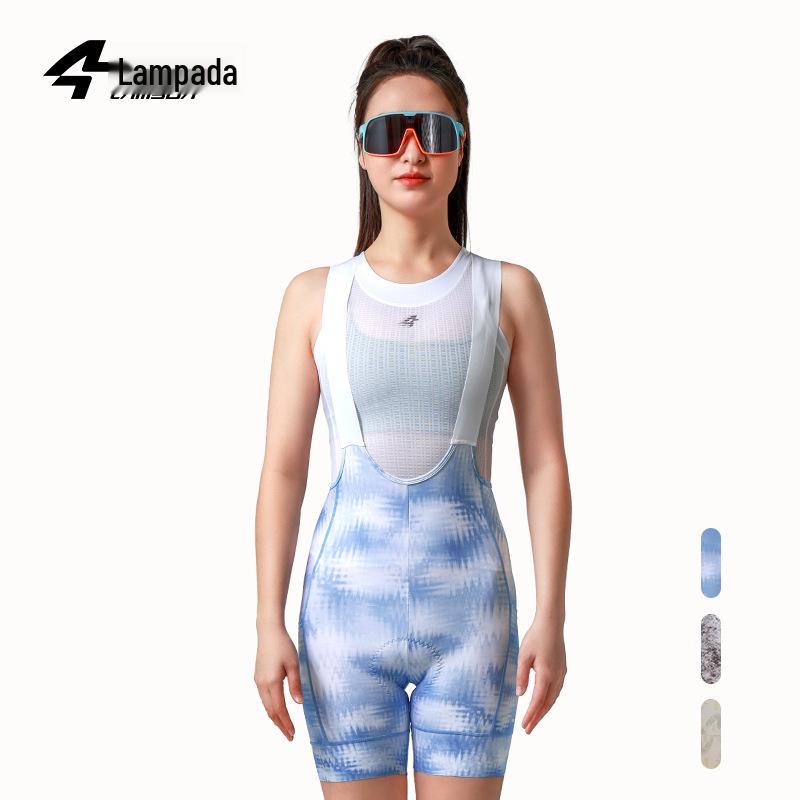 

Женские велосипедные шорты с лямками Lampada с цветочным принтом - Весна/Лето, Защита от солнца, Высокая эластичность, Для шоссейного и горного велоспорта Double Extra Large