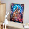 Disney Diamond Painting Disney Castle Stained Glass Art 5D DIY Rhinestone and Diamond Embroidery Cross stitch Home and Wedding Decorations