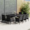 Day & Night - Day & Night 11 Pcs Poly Rattan Garden Dining Set Grey