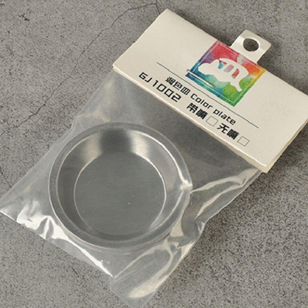 6pcs Multi-Purpose Stainless Steel Color Palette Corrosion-resistant DIY Coloring Tool Oil Paint Mixed Tray Color Mixer