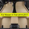 Car Floor Mats For Nissan X-Trail Five Seats 2014 2015 2016 2017  Auto Foot Pads Carpet Cover Interior Accessories