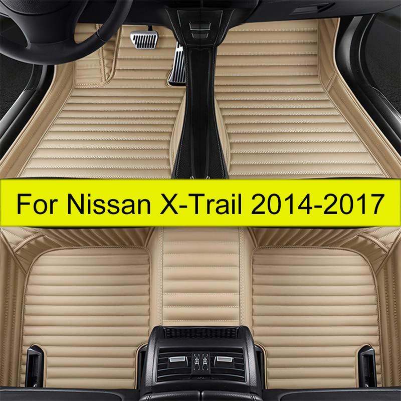 Car Floor Mats For Nissan X-Trail Five Seats 2014 2015 2016 2017  Auto Foot Pads Carpet Cover Interior Accessories
