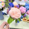 Strickblume Rose Tulpen Daisy Einzelner Blumenstrauß Simulationsblume Heimdekoration Hochzeit Handgestrickt Häkeln Gefälschtes Blumengeschenk
