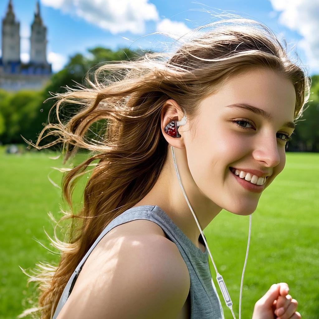 Yongse HiFi Wired Single Crystal Copper Silver High Sound Gaming Microphone Included In-Ear Earphones, Wired, Re-cable/Esports Edition, In-Ear