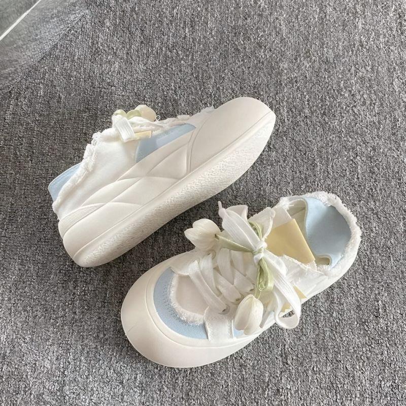 Two wear thick-soled semi-drag white shoes women's summer new bread shoes women's niche versatile casual sports board shoes