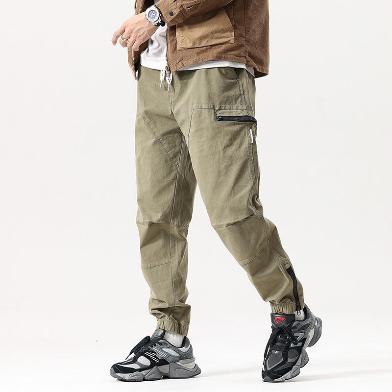 Men's overalls tied feet loose pants trendy brand men's sports and leisure high-end men's pants trousers men's clothing