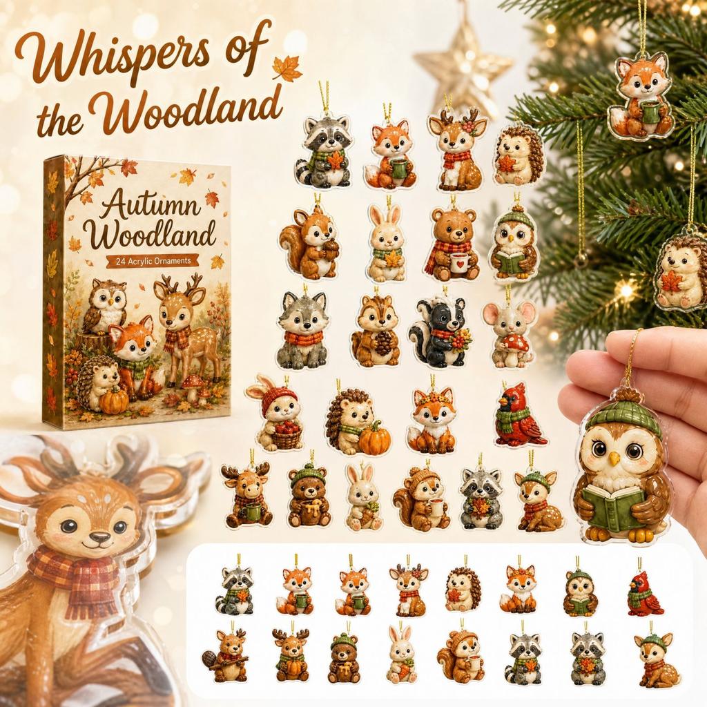 Acrylic Forest Animal Hanging Ornaments - Pack Flat 2D for Keychains and DIY Crafts