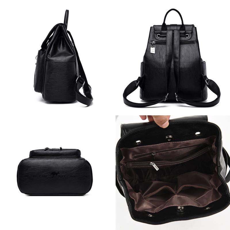 New women's genuine leather backpack ladies' bags school bags for girls large capacity travel backpack