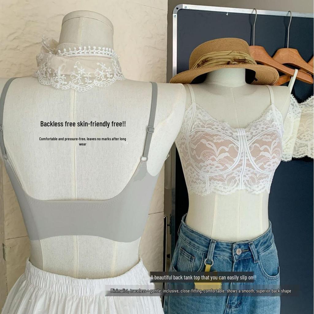 Wireless Camisole Top with Chest Pads for Big Busts