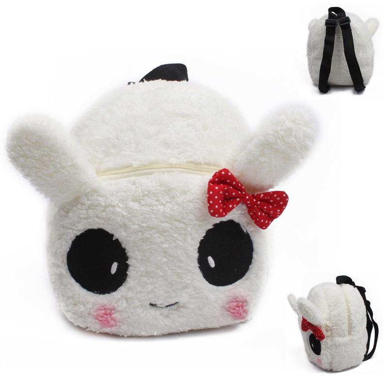 Panda Pattern Plush Schoolbag Baby School Bags Kids Plush Backpack Mini Bags for 1-3 Years Birthday Christmas Gift