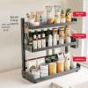 Multi-functional Carbon Steel Kitchen Countertop Organizer Rack
