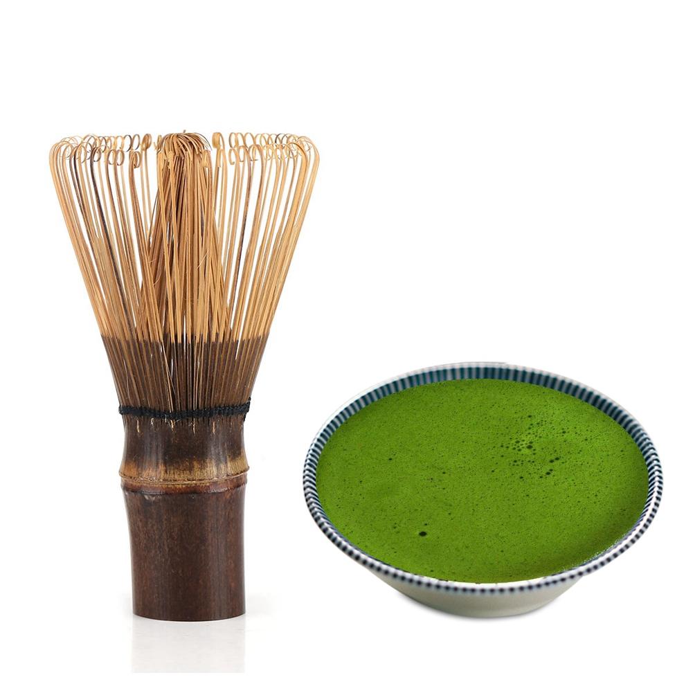 80 Prongs Natural Bamboo Chasen Matcha Whisk Green Tea Powder Brush Tool