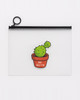 Cactus Dull Polish Transparent PVC A5 File Folder Document Filing Bag Stationery Bag
