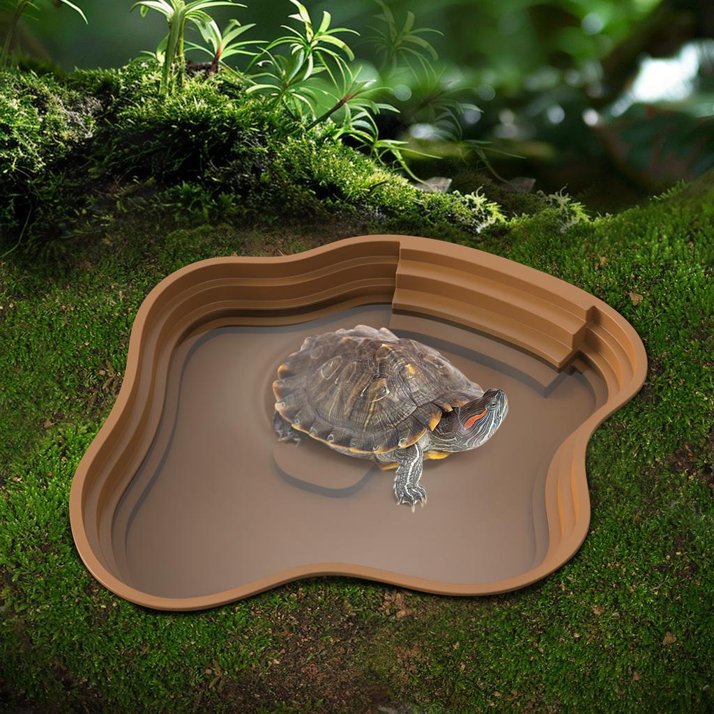 Turtle Bathing Basin, Frog Bathing Basin, Can Also Be Used As Food Bowl and Water Basin, Suitable for Reptiles and Amphibians