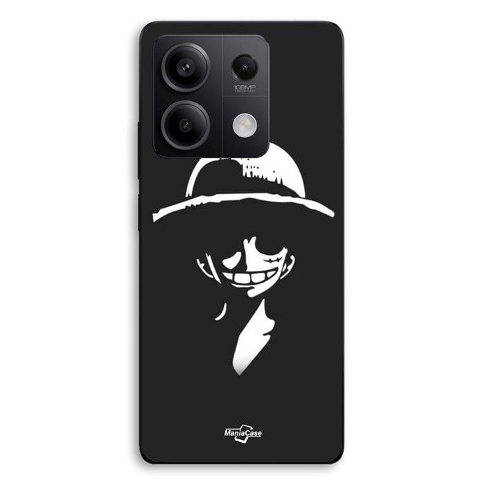Coque de téléphone - MANIACASE - Xiaomi Redmi Note 13 5G - Silicone TPU - Monkey D. Luffy - Noir et blanc