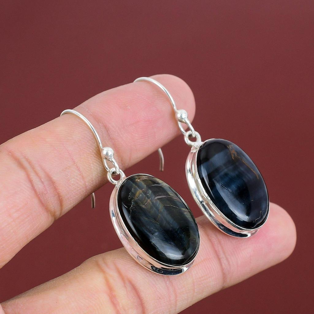 Pietersite Gemstone Earring Handmade Jewelry Unique Earring 925 Sterling Silver Earring Pietersite Jewelry Birthstone Earrings Gifts For Mom