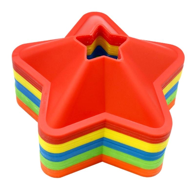 50Pcs Star Shape Soccer Disc Cones Training Sports Cone Agility Soccer Cones Sign Plate for Sports Field Cone Marker 1