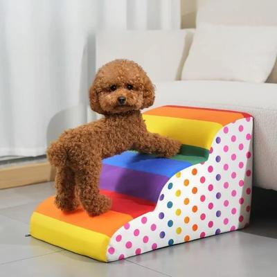 Detachable Pet Training Ramp Colorful Pet 2/3 Step Staircase Dog/cat Ramp Ladder Supplies Pets Stairs for Dogs Rampa Para Perros
