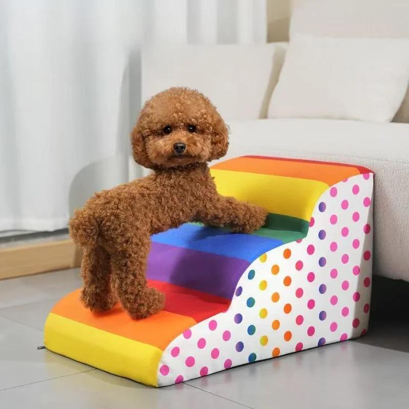 Detachable Pet Training Ramp Colorful Pet 2/3 Step Staircase Dog/cat Ramp Ladder Supplies Pets Stairs for Dogs Rampa Para Perros